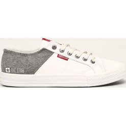 Big Star - Tenisówki. Białe trampki męskie BIG STAR, bez wzorów, z gumy, retro, na sznurówki. W wyprzedaży za 79,90 zł.