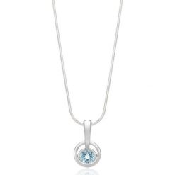 Zjawiskowy Wisiorek Srebrny - srebro 925, Topaz swiss blue. Niebieskie łańcuszki męskie W.KRUK, srebrne. Za 109,00 zł.