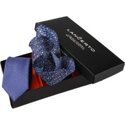 Zestaw Krawat Plus Poszetka. Poszetki męskie LANCERTO, w kwiaty, eleganckie. W wyprzedaży za 99,90 zł.