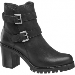 Botki damskie 5th Avenue czarne. Czarne botki damskie na obcasie marki 5th Avenue, z materiału, na zamek. Za 259,90 zł.