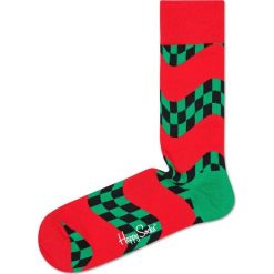 Happy Socks Race Skarpetki Zielony Czerwony. Czerwone skarpetki męskie Happy Socks, bez wzorów, z elastanu. Za 51,95 zł.