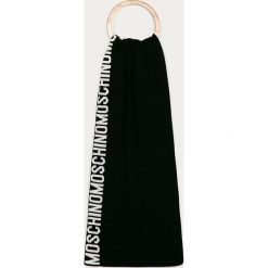 Moschino - Szalik. Czarne szaliki damskie MOSCHINO, bez wzorów, z wiskozy. Za 649,90 zł.
