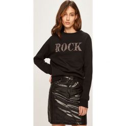 Answear - Bluza. Czarne bluzy damskie ANSWEAR, s, z aplikacjami, z bawełny, bez rękawów, bez kaptura. Za 79,90 zł.