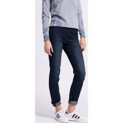 Lee - Jeansy Elly Super Dark. Niebieskie jeansy damskie slim marki Lee, l, z aplikacjami, z elastanu. W wyprzedaży za 199,90 zł.