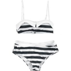 Stroje dwuczęściowe damskie: Pussy Deluxe Big Party Stripes Bikini Bikini czarny/kremowy