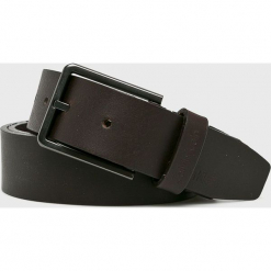 Calvin Klein - Pasek skórzany. Pomarańczowe paski męskie marki Calvin Klein, w paski, ze skóry. Za 279,90 zł.