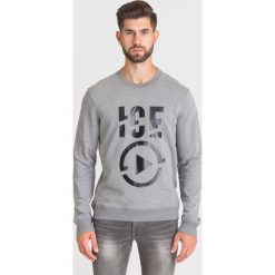 BLUZA ICE PLAY Z LOGO. Szare bluzy męskie Ice Play, m, z nadrukiem, z bawełny, klasyczne, z okrągłym kołnierzem, bez rękawów, bez kaptura. Za 199,50 zł.