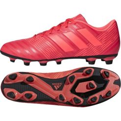 Buty piłkarskie adidas Nemeziz 17.4 FxG M CP9007. Czerwone buty sportowe męskie Adidas, ze skóry, na sznurówki, do piłki nożnej. W wyprzedaży za 239,00 zł.