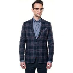 Marynarka laporte granatowy regular fit. Niebieskie marynarki męskie Recman, m, bez wzorów. Za 599,00 zł.