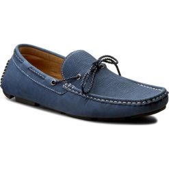 Mokasyny GINO LANETTI - M17SS719-1 Granatowy. Niebieskie mokasyny męskie z materiału, eleganckie. W wyprzedaży za 49,99 zł.