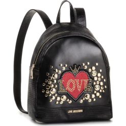 Plecak LOVE MOSCHINO - JC4105PP18LT0000 Nero. Czarne plecaki damskie Love Moschino, bez wzorów, ze skóry ekologicznej. Za 1039,00 zł.