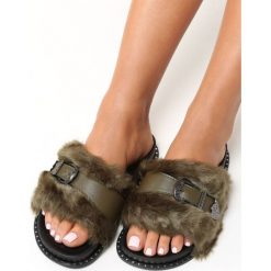 Chodaki damskie: Khaki Klapki Primrose