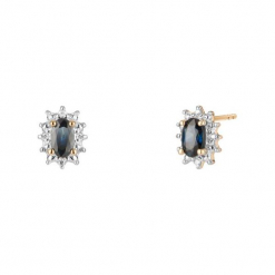 Kolczyki - , Diament 0,02ct,. Szare kolczyki damskie W.KRUK, z diamentem. Za 1249,00 zł.