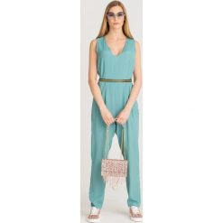 KOMBINEZON Twinset U&B. Żółte kombinezony damskie Twinset U&B, na imprezę, s, w paski, z materiału, bez kołnierzyka, bez rękawów. Za 622,30 zł.
