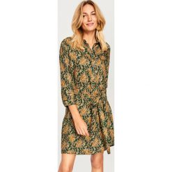 Sukienka we wzory - Khaki. Brązowe sukienki Reserved, l. Za 119,99 zł.