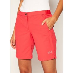 Szorty sportowe Jack Wolfskin Hilltop Trail 1505461. Czerwone spodnie damskie Jack Wolfskin, bez wzorów, sportowe. W wyprzedaży za 189,00 zł.