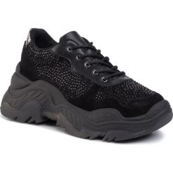 Sneakersy EVA MINGE - EM-11-06-000361 601. Czarne półbuty damskie Eva Minge, z zamszu. W wyprzedaży za 259,00 zł.