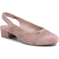 Sandały JANA - 8-29492-24 Taupe/Metal 350. Pomarańczowe klapki damskie Jana, bez wzorów, ze skóry, bez obcasa. Za 249,00 zł.
