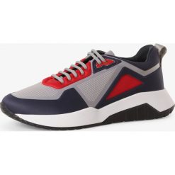 HUGO - Tenisówki męskie – Atom_Runn_neoem, niebieski. Niebieskie trampki męskie HUGO, bez wzorów, bez zapięcia. Za 549,95 zł.