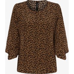 Marc Cain Collections - Jedwabna bluzka damska, beżowy. Brązowe bluzki damskie Marc Cain Collections, bez wzorów, z jedwabiu, bez kołnierzyka, bez rękawów. Za 849,95 zł.