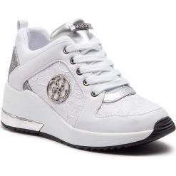 Sneakersy GUESS - FL5JAR LAC12 WHITE. Białe sneakersy damskie marki Guess, ze skóry ekologicznej. Za 629,00 zł.
