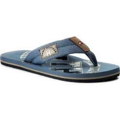 Japonki TOMMY HILFIGER - Essential Th Beach Sandal FM0FM01369 Jeans 013. Niebieskie klapki męskie TOMMY HILFIGER, z jeansu, bez zapięcia. W wyprzedaży za 119,00 zł.