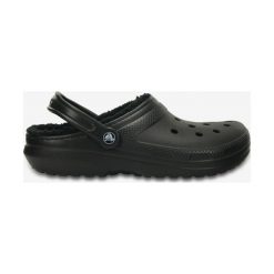 Crocs Classic Fuzz Lined Clog Crocs Czarny. Czarne klapki damskie Crocs, w paski, z materiału, bez obcasa. Za 230,95 zł.