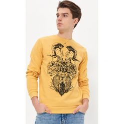 Bluza z nadrukiem - Żółty. Żółte bluzy damskie House, s, z nadrukiem, bez rękawów, bez kaptura. Za 59,99 zł.
