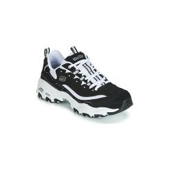 Buty Skechers D'LITES. Czarne trampki męskie Skechers, bez wzorów, bez zapięcia. Za 269,99 zł.