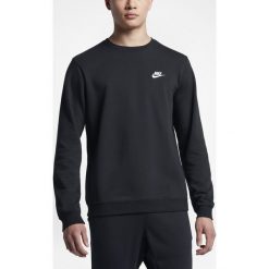 Bluza Nike NSW Crew FT Club (804342-010). Czarne bluzy męskie Nike, m, bez wzorów, z bawełny, bez kołnierzyka, bez rękawów, bez kaptura. Za 119,99 zł.