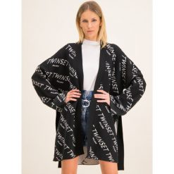 Narzuta TwinSet 201TP3130. Czarne kurtki damskie Twinset, xl, bez wzorów, z elastanu, bez kaptura. W wyprzedaży za 829,00 zł.