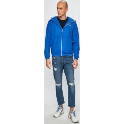 Calvin Klein Jeans - Kurtka. Niebieskie płaszcze męskie Calvin Klein Jeans, s, bez wzorów, z poliesteru, krótkie, z kapturem. W wyprzedaży za 499,90 zł.