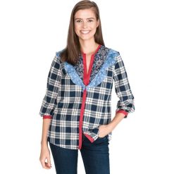 Pinko Cereali Bluzka Niebieski. Niebieskie bluzki damskie Pinko, s, w kratkę, z bawełny, bez kołnierzyka, bez rękawów. Za 1544,95 zł.