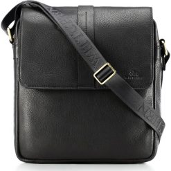 Torba 87-4U-607-1. Czarne torby męskie na ramię marki Wittchen, w paski, na ramię, małe. Za 233,10 zł.
