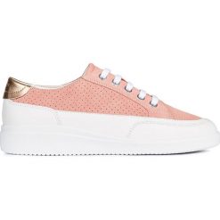 Geox - Buty. Pomarańczowe buty sportowe damskie Geox, ze skóry, sportowe. W wyprzedaży za 199,90 zł.