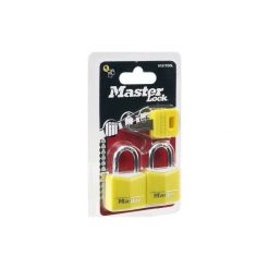 Zestaw 2 kłódek i 2 kluczy 30mm. Szare plecaki męskie marki MASTER LOCK, bez wzorów. Za 49,99 zł.