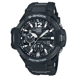 Zegarek Casio Męski GA-1100-1AER G-Shock Kompas Termometr czarny. Czarne zegarki męskie marki CASIO. Za 1207,00 zł.