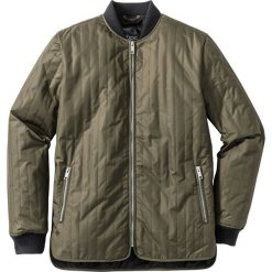 Kurtka pikowana Regular Fit bonprix ciemnooliwkowy. Zielone płaszcze męskie bonprix, m, z aplikacjami, bez kaptura. Za 89,99 zł.