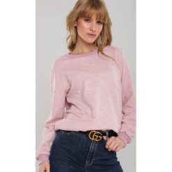 Różowa Bluza I Think. Różowe bluzy damskie Renee, na wiosnę, xl, z dzianiny. Za 59,99 zł.