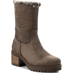 Botki PANAMA JACK - Piola B15 Grey. Szare buty zimowe damskie Panama Jack, z nubiku, na obcasie. W wyprzedaży za 439,00 zł.