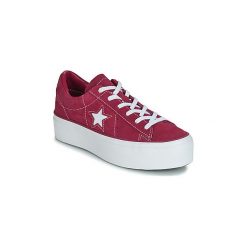 Buty Converse ONE STAR PLATFORM SUEDE OX. Różowe trampki i tenisówki damskie marki Converse, bez wzorów, bez zapięcia. Za 399,00 zł.