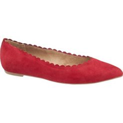 Baleriny damskie 5th Avenue czerwone. Czerwone baleriny damskie 5th Avenue, bez wzorów, ze skóry, bez obcasa, na obcasie. Za 139,90 zł.