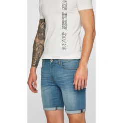 Guess Jeans - Szorty. Niebieskie spodenki i szorty męskie Guess Jeans, m, z aplikacjami, z elastanu, casualowe. W wyprzedaży za 159,90 zł.