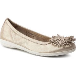 Baleriny CAPRICE - 9-22116-22 Lt Gold Su.Met 959. Żółte baleriny damskie Caprice, bez wzorów, ze skóry, bez obcasa. Za 239,90 zł.