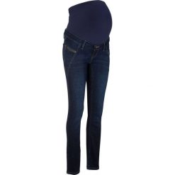 Dżinsy ciążowe "multi-stretch" bonprix ciemnoniebieski. Niebieskie jeansy damskie bonprix, z jeansu. Za 99,99 zł.