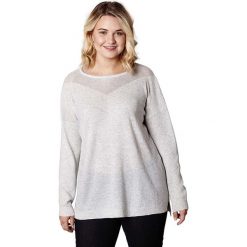 Swetry klasyczne damskie: Sweter w kolorze jasnoszarym