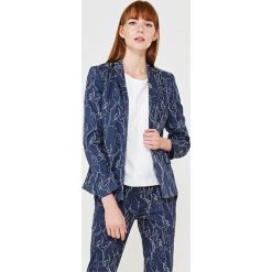 Simple - Żakiet. Szare marynarki i żakiety damskie Simple, z bawełny, eleganckie. W wyprzedaży za 239,90 zł.