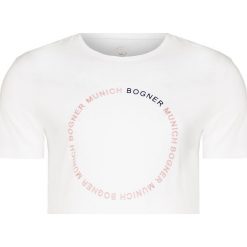 T-shirt BOGNER ROC. Niebieskie t-shirty męskie Bogner, z nadrukiem, z bawełny, z okrągłym kołnierzem. W wyprzedaży za 288,00 zł.
