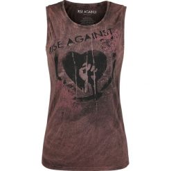 Topy damskie: Rise Against Heart Fist Top damski czerwony/szary
