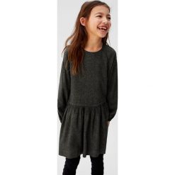 Mango Kids - Sukienka dziecięca Blin 110-164 cm. Żółte sukienki dziewczęce Mango Kids, bez wzorów, z wiskozy, casualowe, z długim rękawem, długie, maxi, rozkloszowane. Za 119,90 zł.